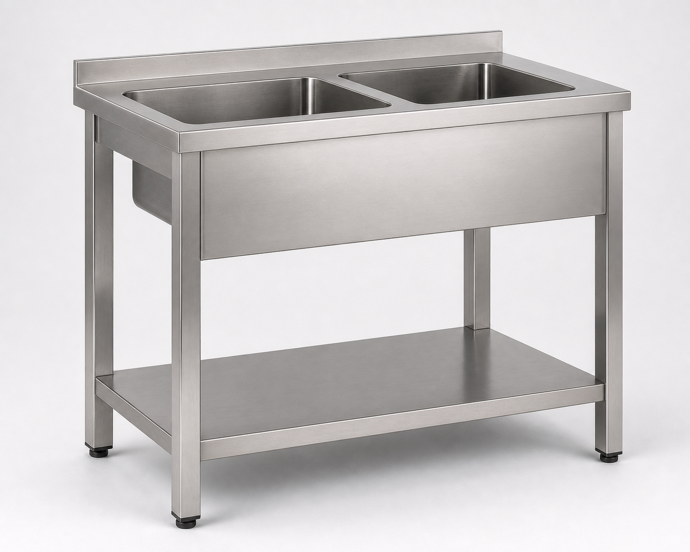 2 medencés mosogatók, csepegtetővel 1300x500, medence 400x400x250/300 – 1