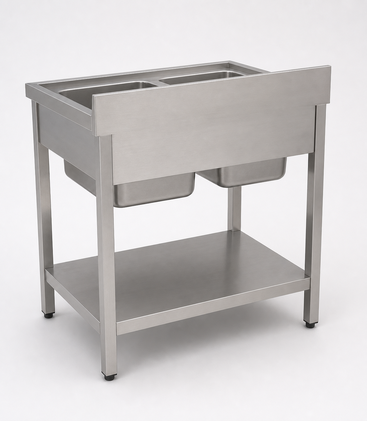 2 medencés mosogatók, csepegtetővel 1300x500, medence 400x400x250/300 – 2