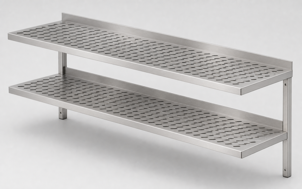 Fali polcok, perforált dupla polccal 1000x300